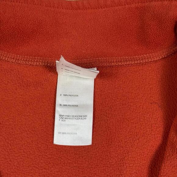The North Face Fleece Sweatshirt TKA100 Sz L Orange 1/4 Zip Pullover Hike Camp - Picture 6 of 8